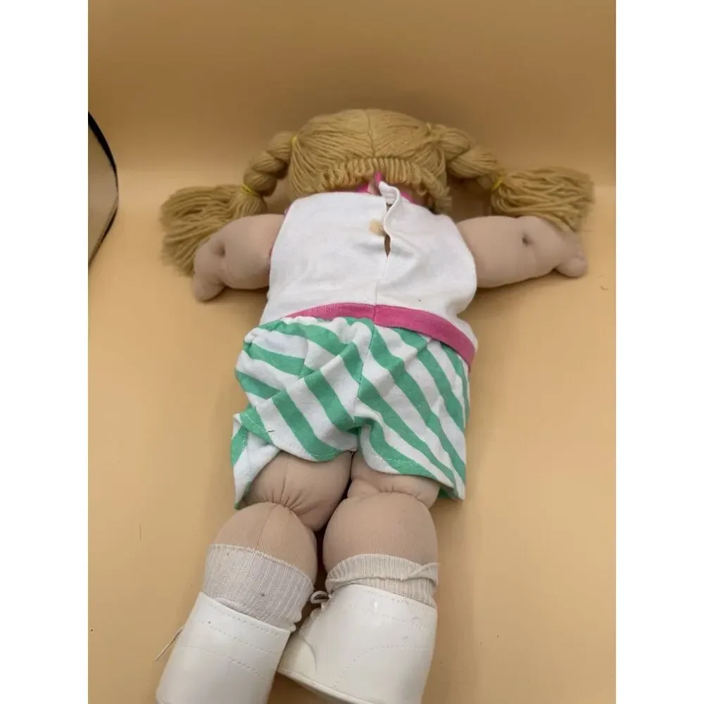 Vintage 1984 Cabbage Patch Kids Doll Blonde Pigtails Disney Outfit 16”